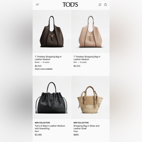 TOD’s black Pebbled Leather bag with dark gray Suede Interior.  Meas. 15 x 9in - Picture 16 of 16